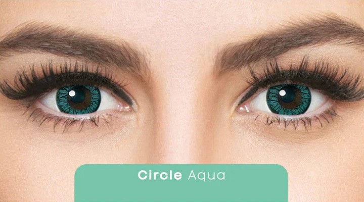 CONTACT LENS BAUSCH&LOMB LACELLE CIRCLE COLOR D 0 AQUA